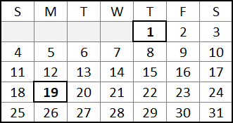 January 2026 calendar displaying the date our office is closed for New Years and Martin Luther King Jr. Day January 2026 calendar highlighting the date our office is closed for New Years and Martin Luther King Jr. Day