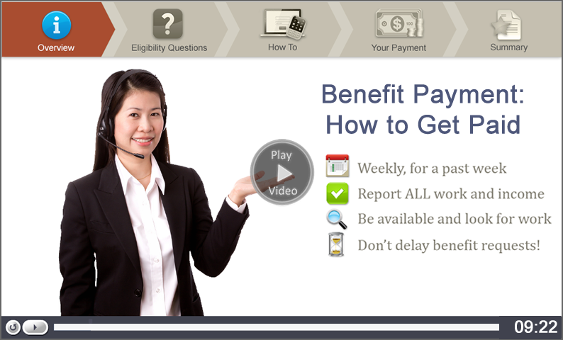 Benefit Payment: How to Get Paid video Click to start the Benefit Payment: How to Get Paid video