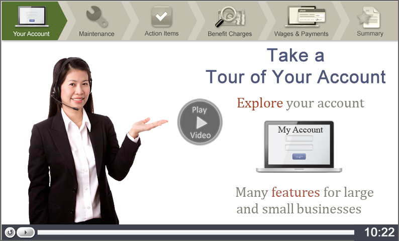 Click to start the Take a Tour of Your Account video Click to start the Take a Tour of Your Account video